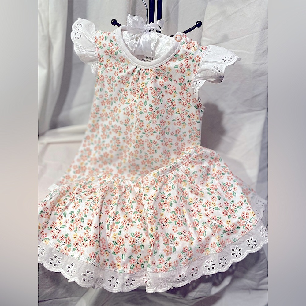 Sapling. 12-18 month. Two piece organic onesie and skirt. LIKE NEW COMDITION